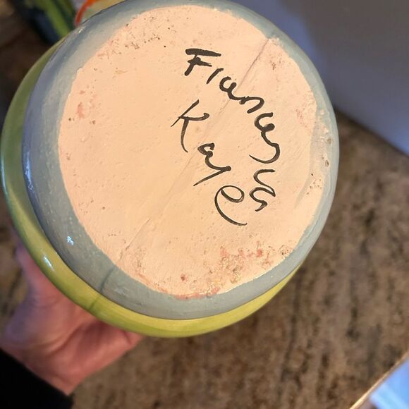 ONE OF A KIND original Francesca Kaye floral  Vase - Picture 6 of 7